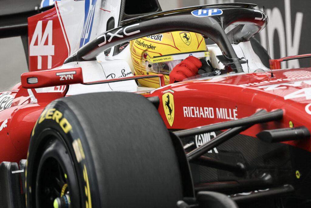 Ferrari driver Lewis Hamilton on track during the 2026 F1 Miami Grand Prix