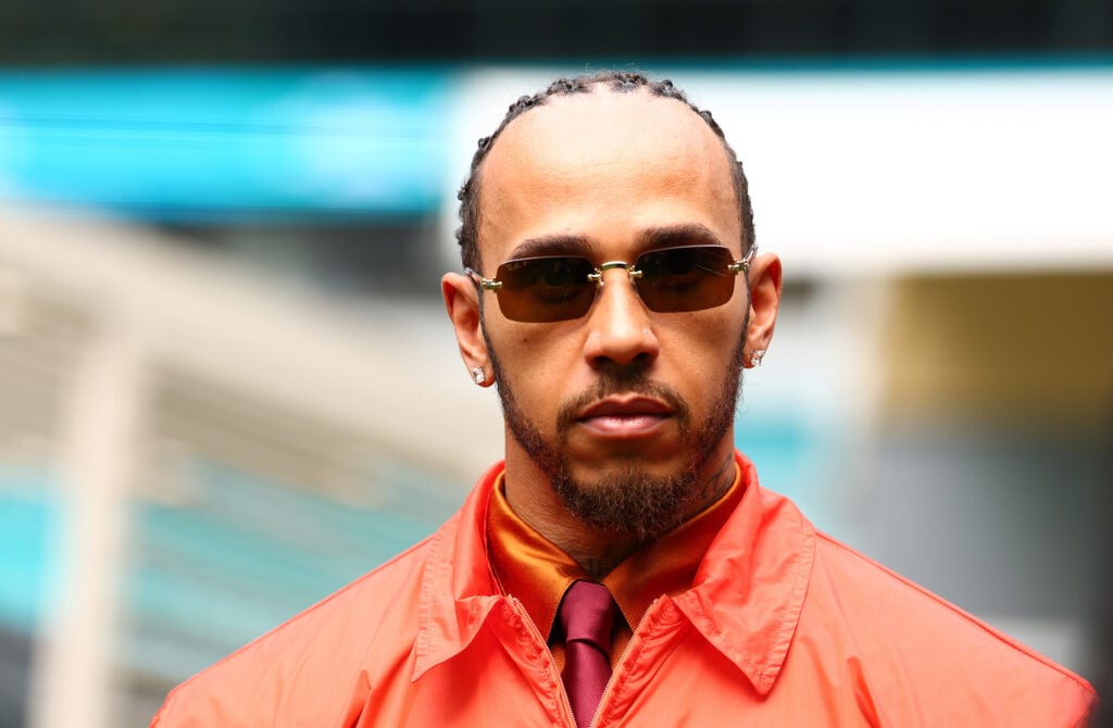 Ferrari driver Lewis Hamilton in the 2026 F1 Miami Grand Prix paddock