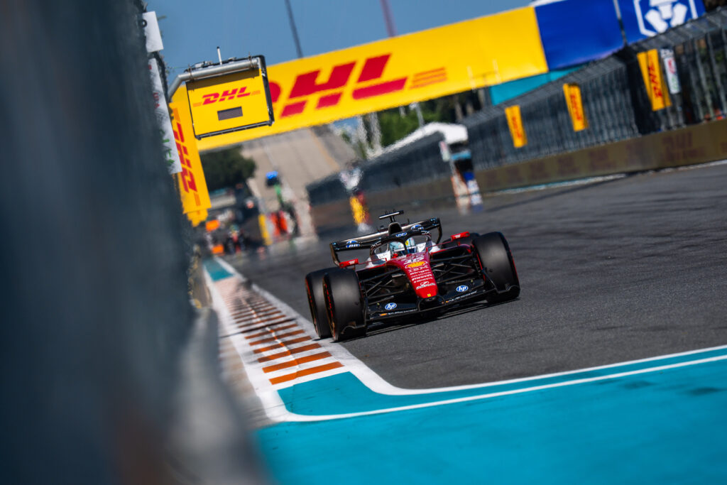 Ferrari driver Charles Leclerc on track during qualifying for the 2026 F1 Miami Grand Prix