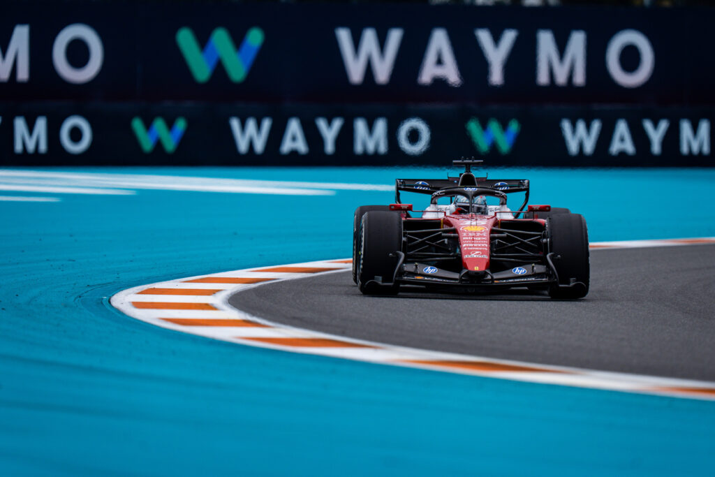 Ferrari driver Charles Leclerc on track during the 2026 F1 Miami Grand Prix
