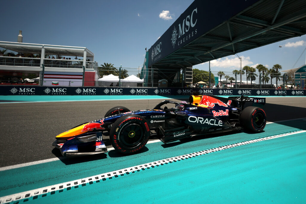 Red Bull driver Max Verstappen on track during Sprint Qualifying at the 2026 F1 Miami Grand Prix