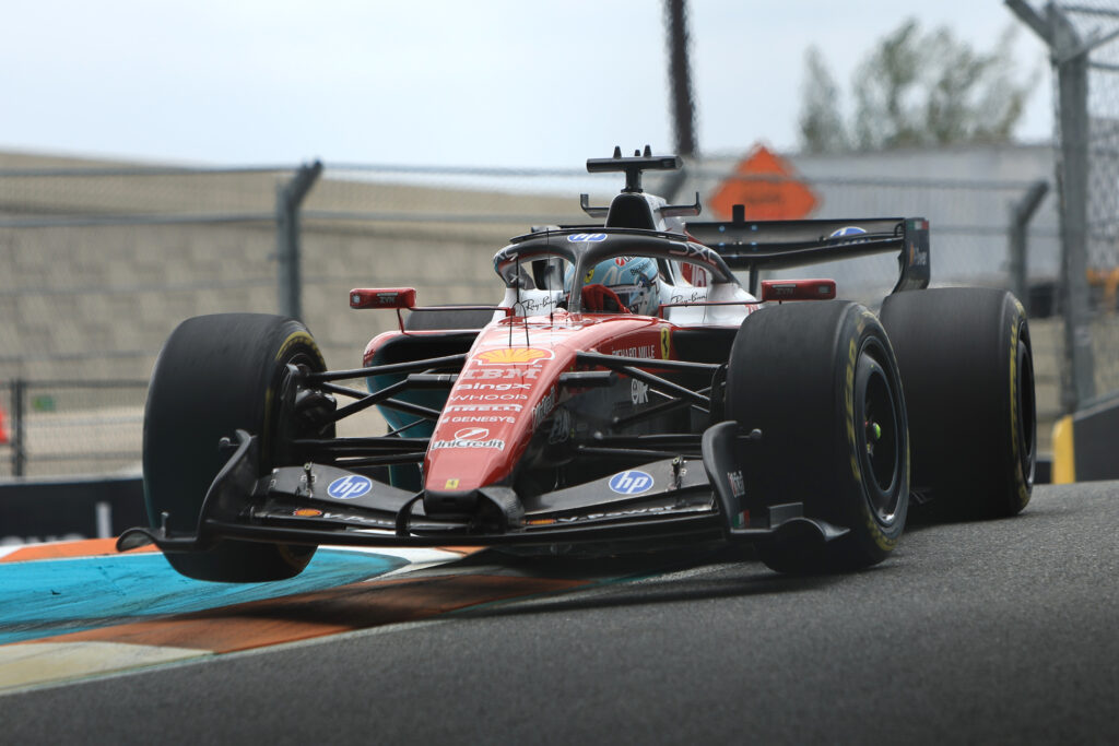 Ferrari driver Charles Leclerc on track during the 2026 F1 Miami Grand Prix