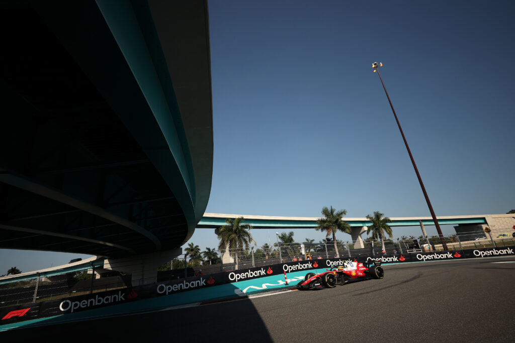 Ferrari driver Lewis Hamilton on track during Sprint Qualifying at the 2026 F1 Miami Grand Prix