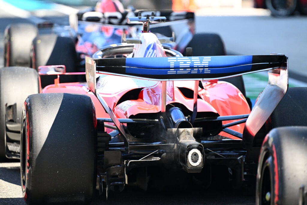 A look at the FTM on Ferrari driver Charles Leclerc's car during qualifying for the 2026 F1 Miami Grand Prix