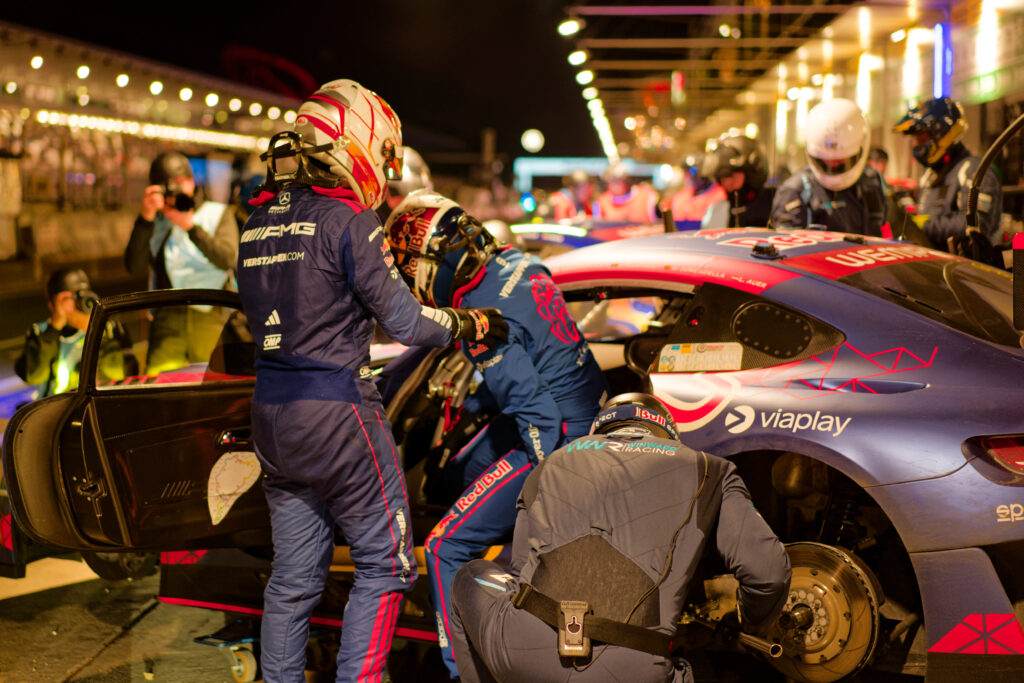 Team Verstappen driver Dani Juncadella gets replaced by Max Verstappen during the 24 Hours of Nurburgring.