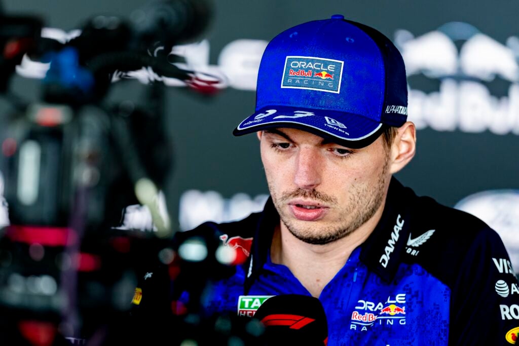 Red Bull driver Max Verstappen speaking to reporters ahead of the Canadian Grand Prix.