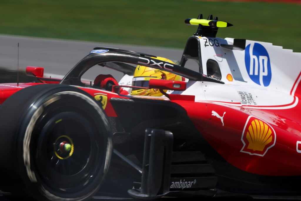 Lewis Hamilton of Ferrari during First Practice at the Canadian Grand Prix.