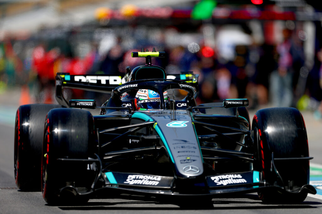 Kimi Antonelli's Mercedes during practice for the 2026 Canadian Grand Prix