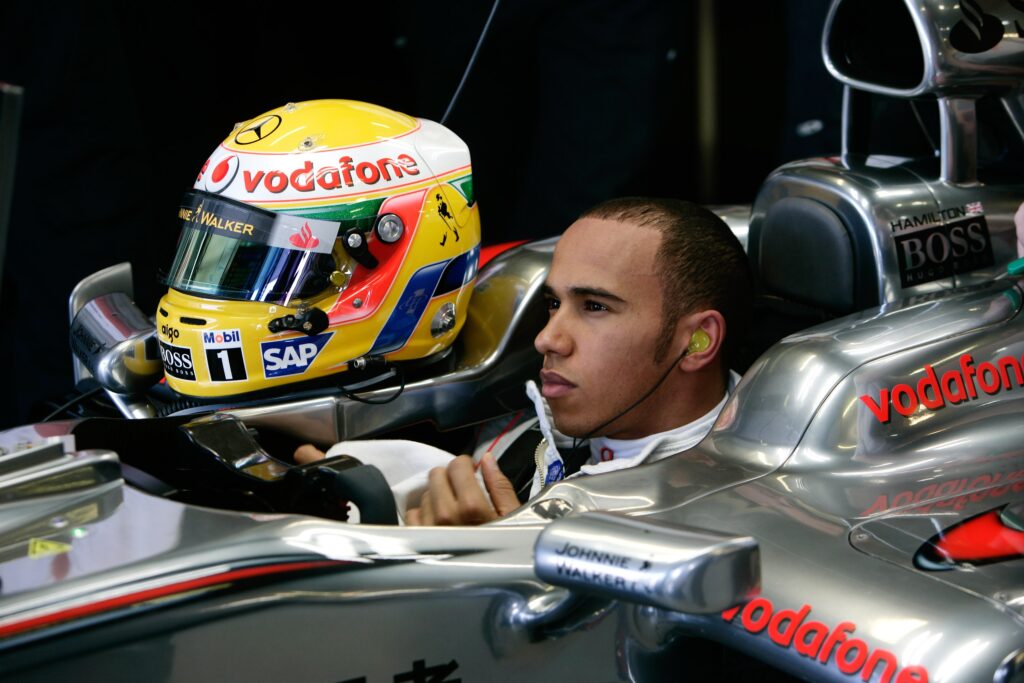 Lewis Hamilton of McLaren sits in his car before the 2009 F1 Australian Grand Prix