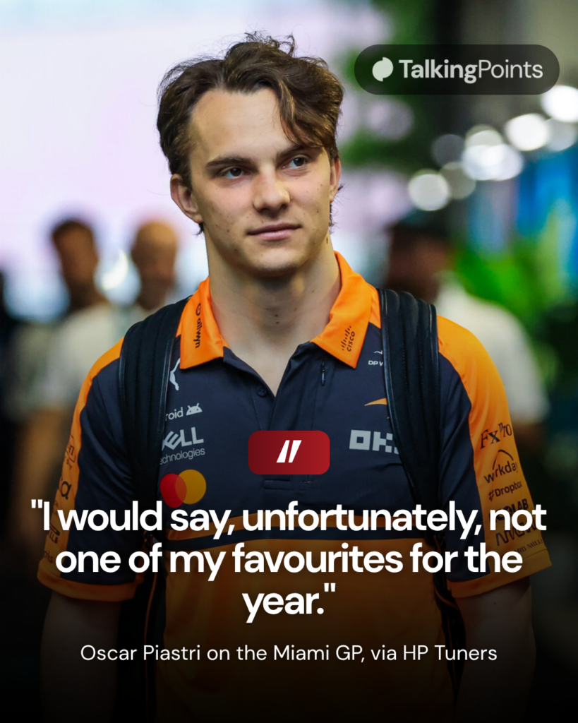 Oscar Piastri of Australia and McLaren Mastercard F1 Team walks in the paddock during the F1 Grand Prix of Miami at Miami International Autodrome on May 3, 2026 in Miami, United States. (Photo by Kym Illman/Getty Images)