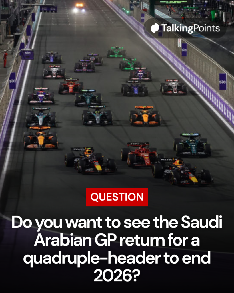 Start of the Saudi Arabian Grand Prix at Jeddah Corniche Circuit in Jeddah, Saudi Arabia on March 9, 2024.