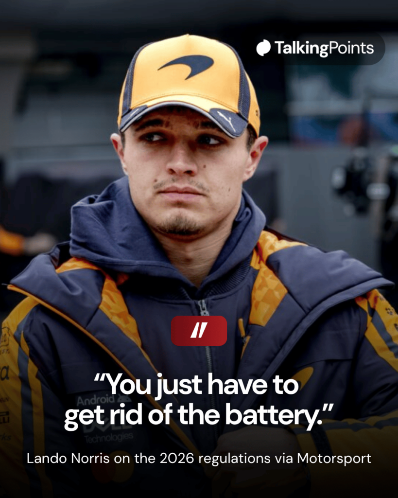 McLaren driver Lando Norris at the 2026 Formula 1 Chinese Grand Prix