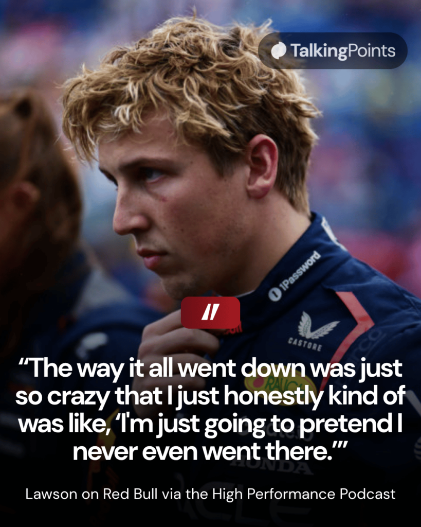Liam Lawson of Red Bull during the 2025 Australian Grand Prix