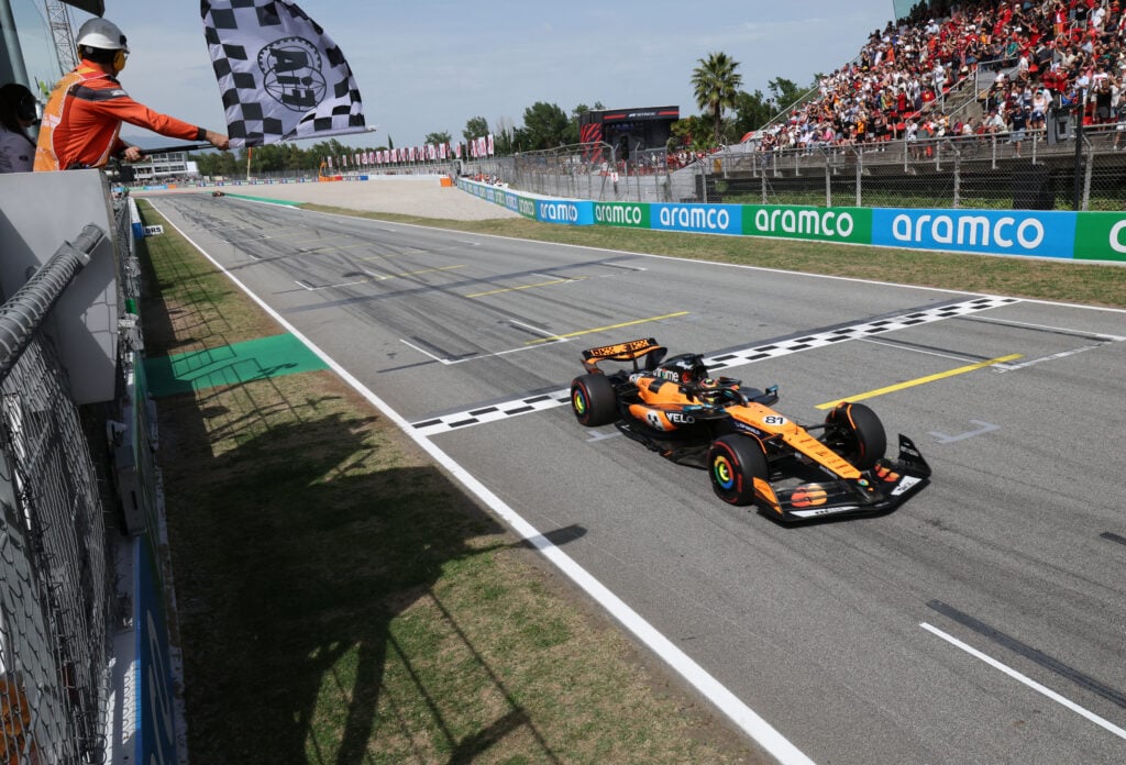 McLaren driver Oscar Piastri #81 wins the 2025 Spanish Grand Prix.