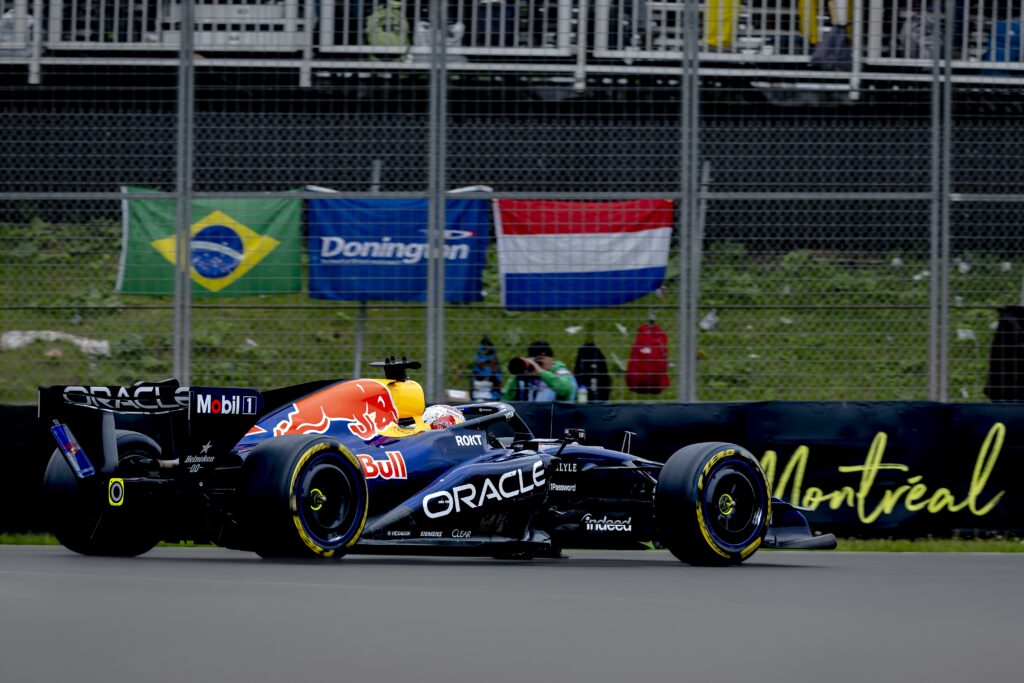 Red Bull driver Max Verstappen on track during the 2026 F1 Canadian Grand Prix