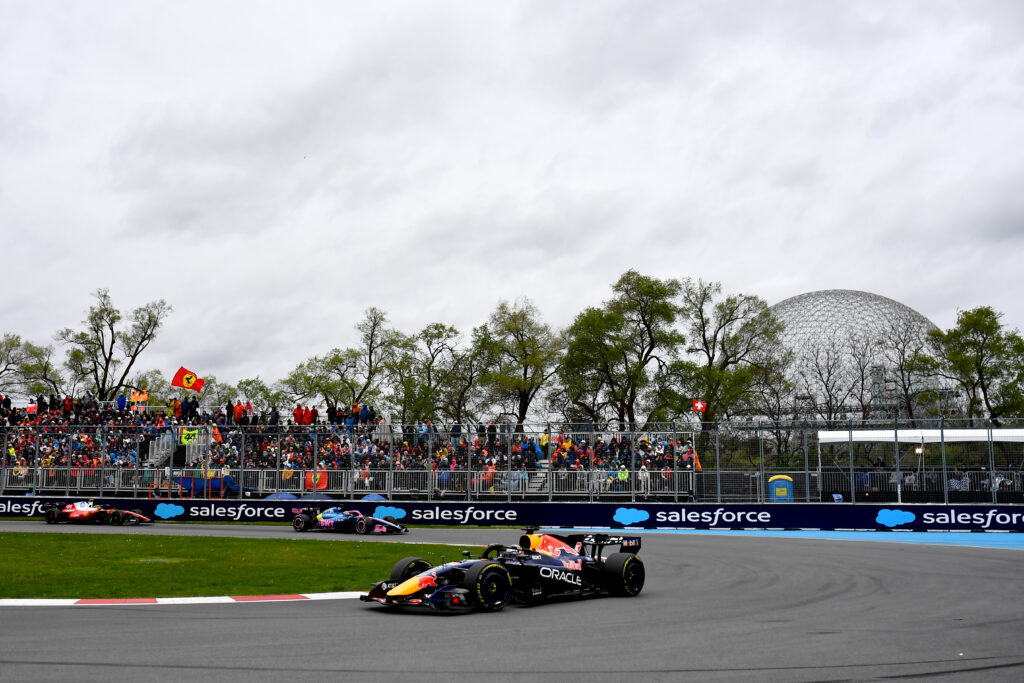 Red Bull driver Max Verstappen on track during the 2026 F1 Canadian Grand Prix