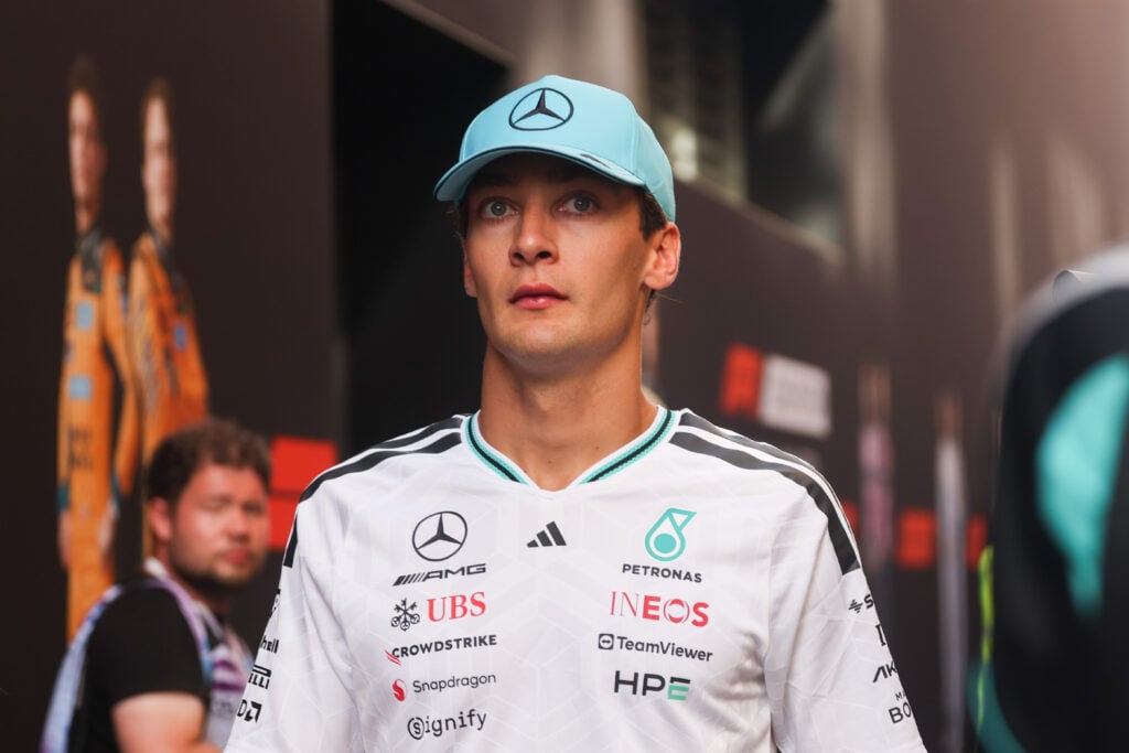 Mercedes driver George Russell at the Monaco Grand Prix.