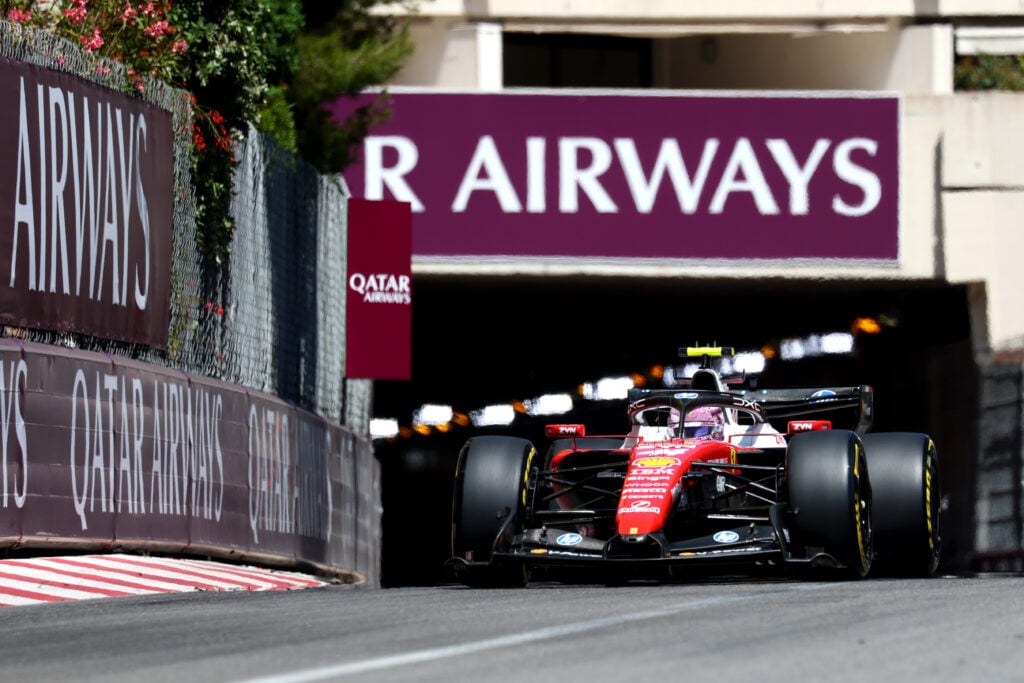 Ferrari driver Lewis Hamilton comes out of the tunnel during the 2026 F1 Monaco Grand Prix
