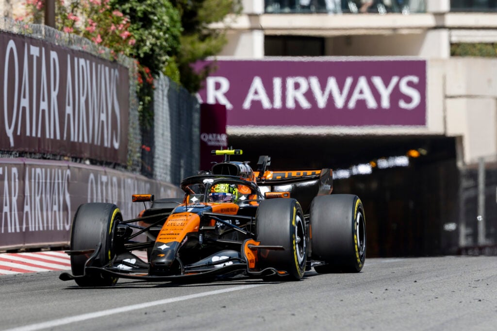 McLaren driver Lando Norris on track during the 2026 F1 Monaco Grand Prix