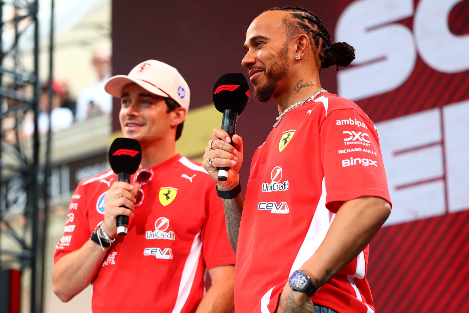 Charles Leclerc hits out at the ‘not true' Lewis Hamilton Ferrari theory he keeps hearing