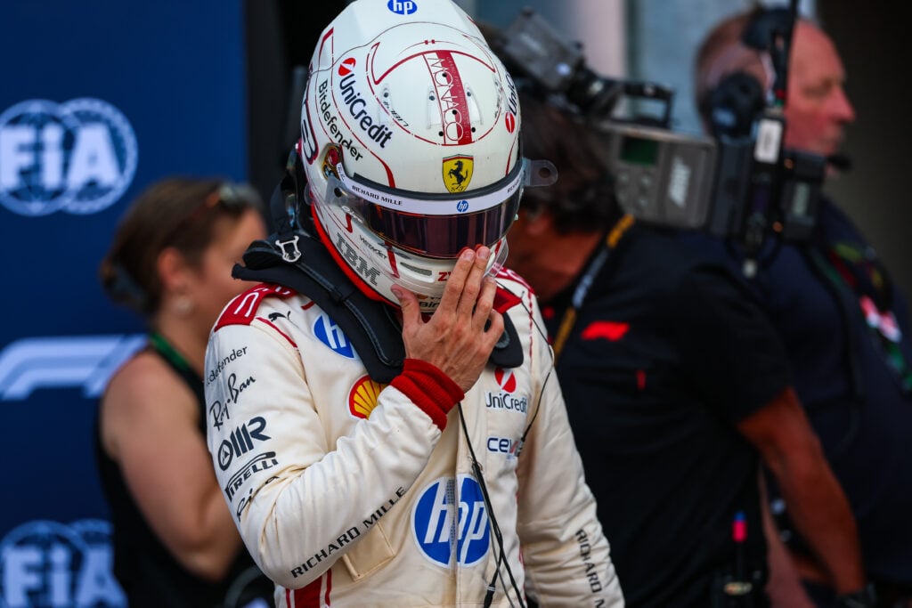 Ferrari driver Charles Leclerc after qualifying at the 2026 Monaco Grand Prix