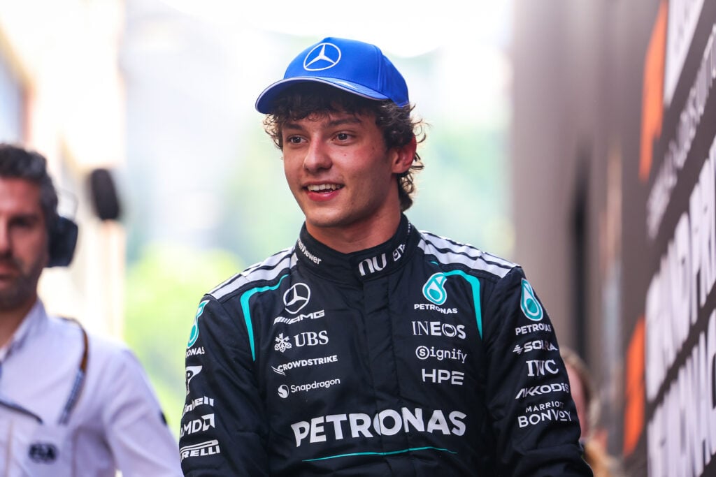 Mercedes driver Kimi Antonelli after qualifying for the Monaco Grand Prix.