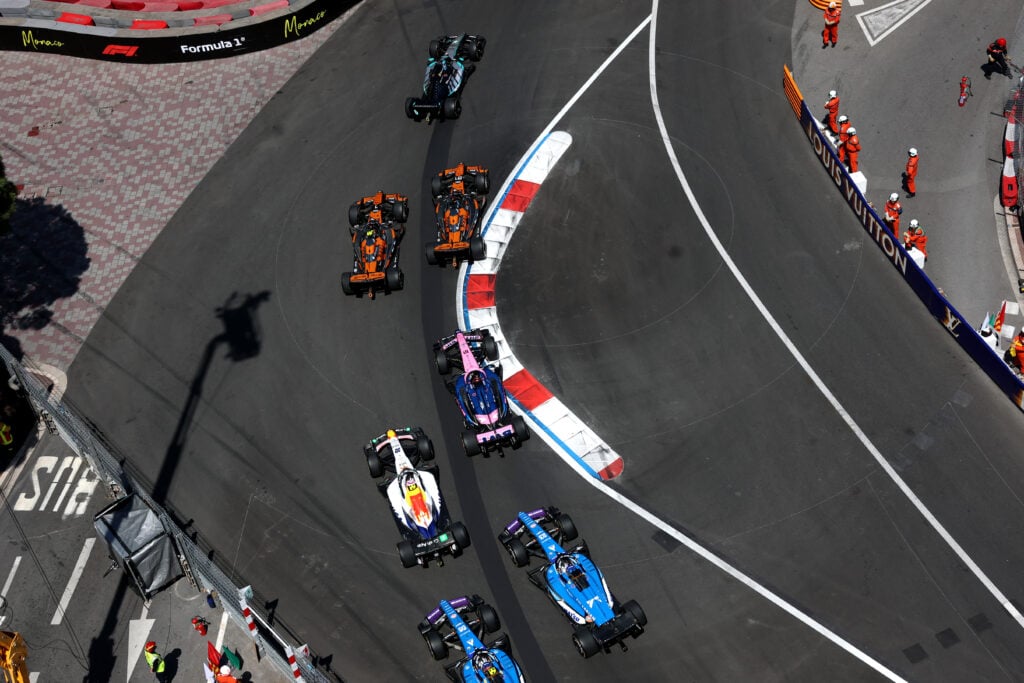 An aerial view of the Monaco Grand Prix in 2026.