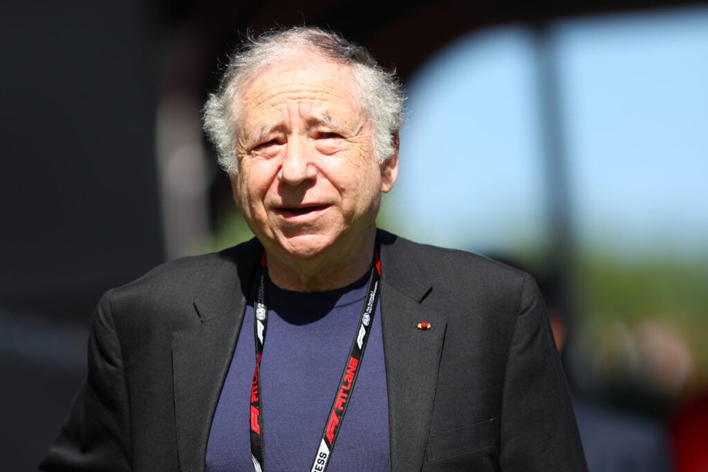 Former Ferrari boss Jean Todt in the 2026 F1 Barcelona-Catalunya Grand Prix paddock