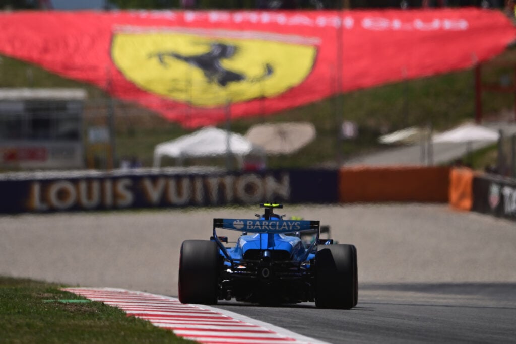 Williams driver Carlos Sainz on track during qualifying for the 2026 F1 Barcelona-Catalunya Grand Prix