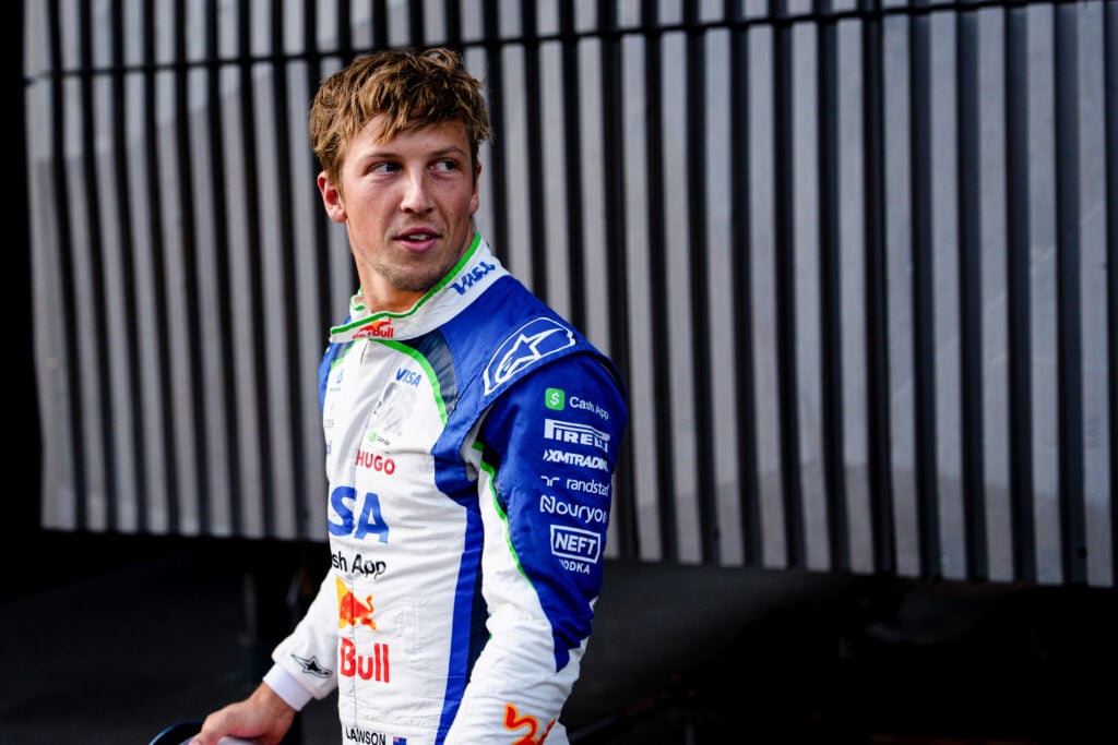 Racing Bulls driver Liam Lawson in the 2026 F1 Austrian Grand Prix paddock