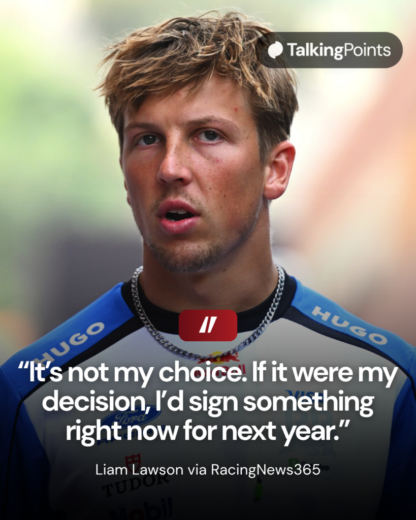 Racing Bulls driver Liam Lawson in the 2026 F1 Monaco Grand Prix paddock