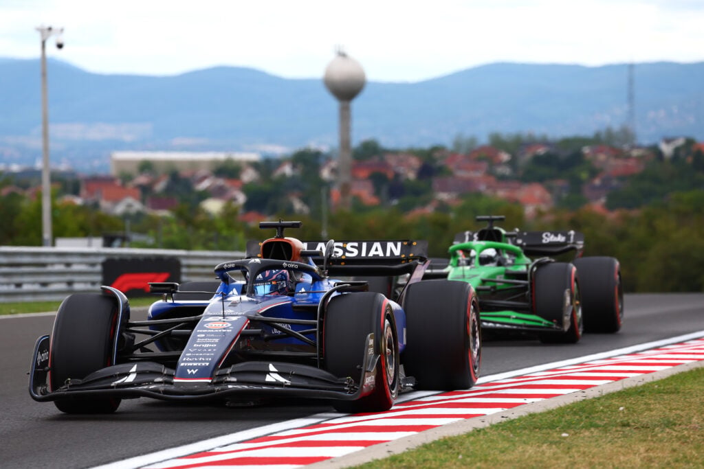 Williams driver Alex Albon on track during the 2025 F1 Hungarian Grand Prix