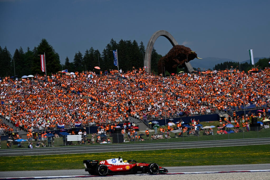 Ferrari driver Lewis Hamilton on track during the 2026 F1 Austrian Grand Prix