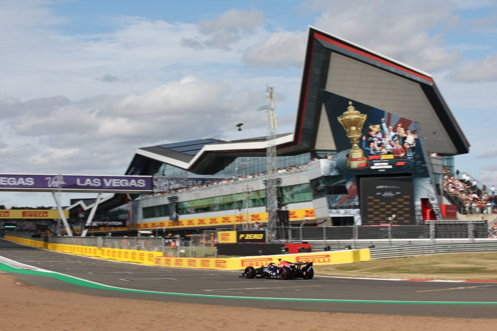 Red Bull driver Max Verstappen on track during qualifying for the 2026 F1 British Grand Prix