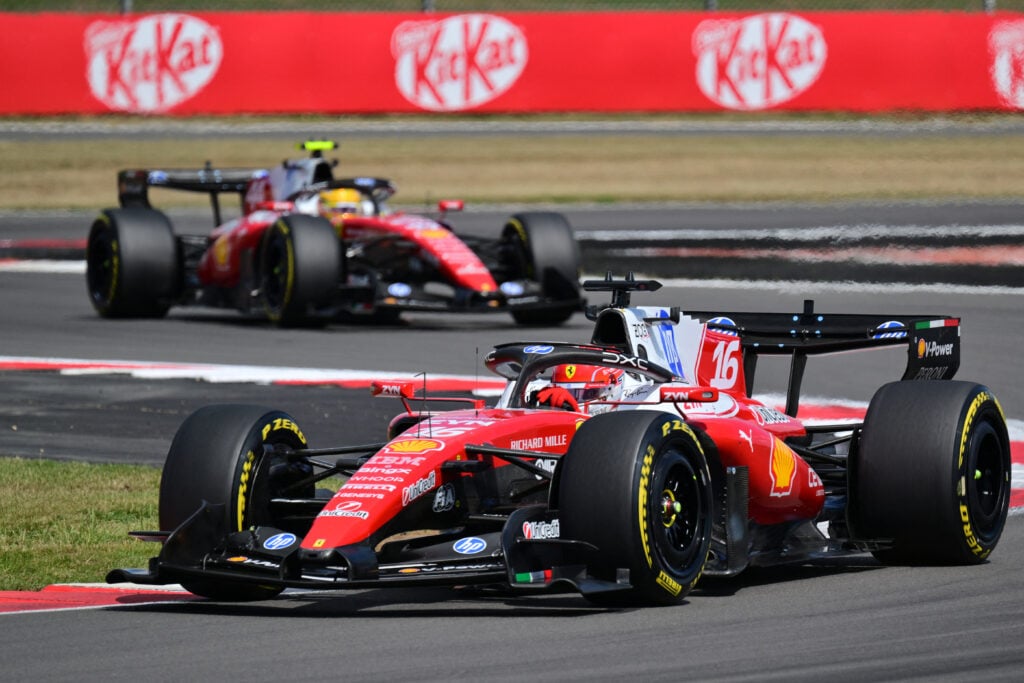 Charles Leclerc of Ferrari at the British Grand Prix.