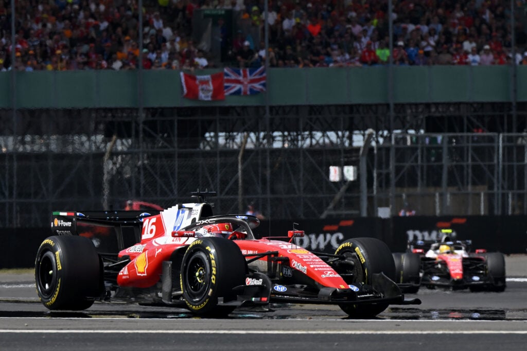 Charles Leclerc of Ferrari at the British Grand Prix.