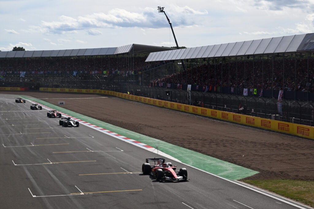 Ferrari driver Charles Leclerc on track during the 2026 F1 British Grand Prix
