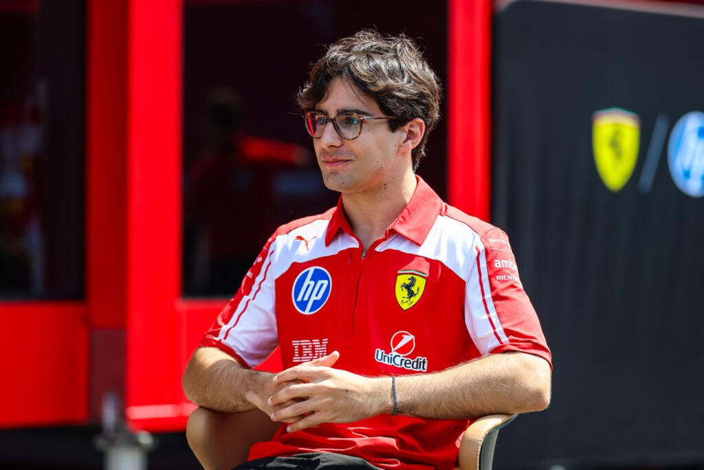 Ferrari junior and Invicta Racing F2 driver Rafael Camara in the 2026 Hungarian Grand Prix paddock