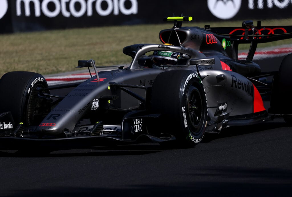 Audi driver Gabriel Bortoleto during the 2026 Hungarian Grand Prix