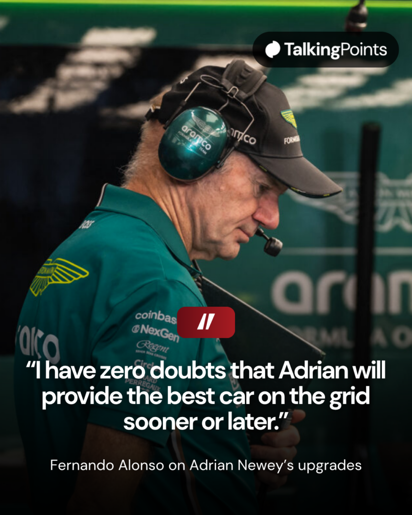 Adrian Newey standing in the Aston Martin garage at the 2025 Qatar Grand Prix.