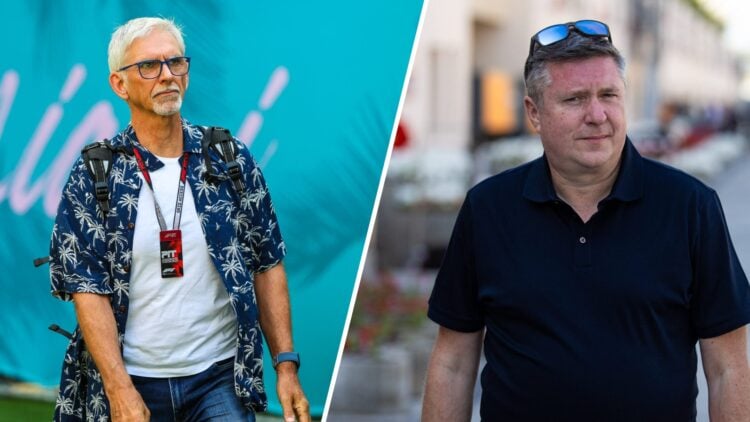F1 legend and BBC5 Live F1 correspondent Damon Hill and Sky Sports F1 commentator David Croft.