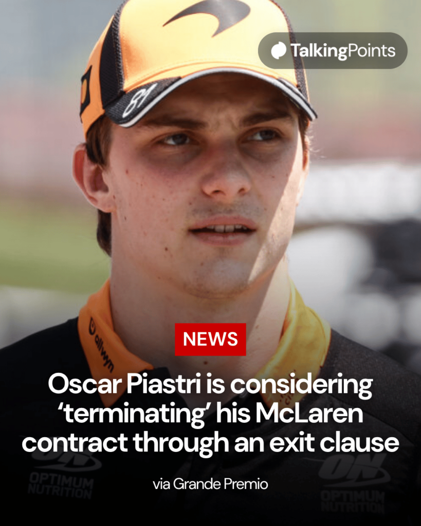 McLaren driver Oscar Piastri arrives in the 2026 F1 Austrian Grand Prix paddock
