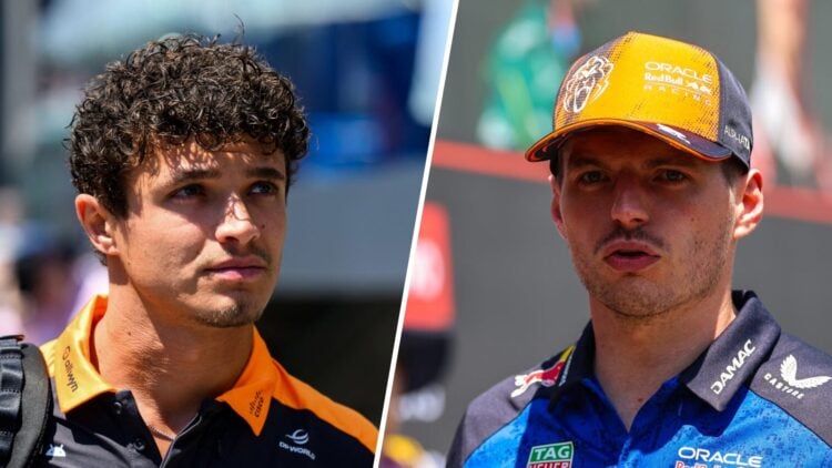 McLaren's Lando Norris and Red Bull's Max Verstappen in the 2026 F1 Austrian Grand Prix paddock